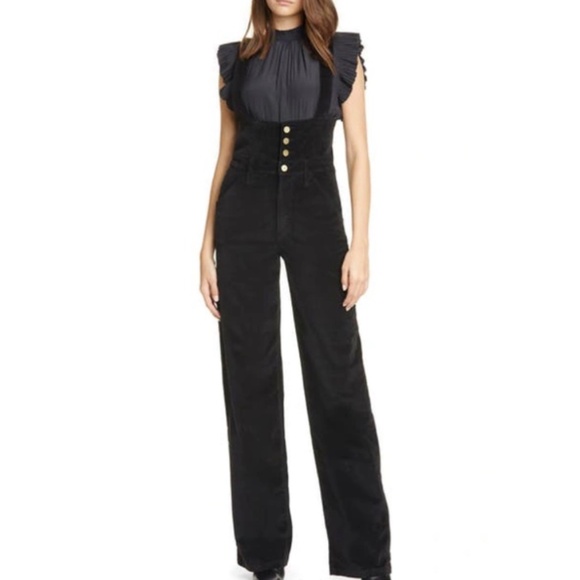 New Frame Le Velveteen Cumberbund Jumpsuit